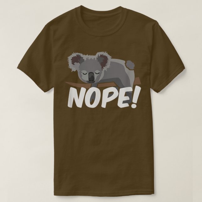Nope koala Bear T Shirt (Design framsida)