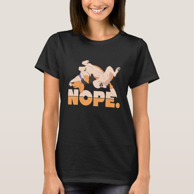 Nope Lazy Beagle Hund T Shirt (Framsida)