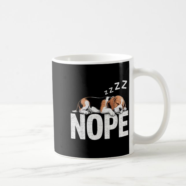 Nope Lazy Beagle  Kaffemugg (Höger)