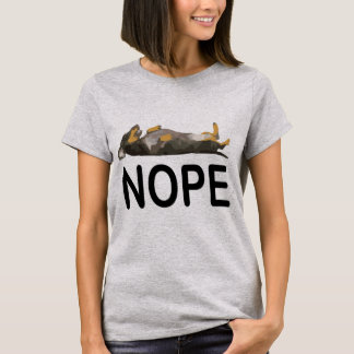 Nope Lazy Dachshund T Shirt