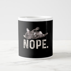 Nope Lazy Fransk Bulldog Hund älskare Gift Jumbo Mugg