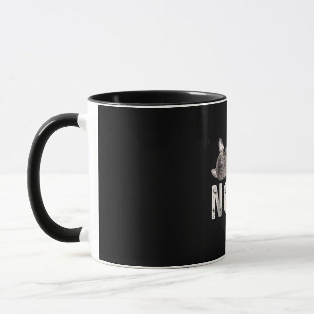 Nope Lazy Fransk Bulldog Hund älskare Gift Mugg (Vänster)