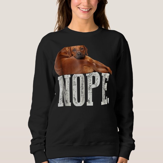 Nope Lazy Rhodesian Ridgeback Hund älskare Tee (Framsida)