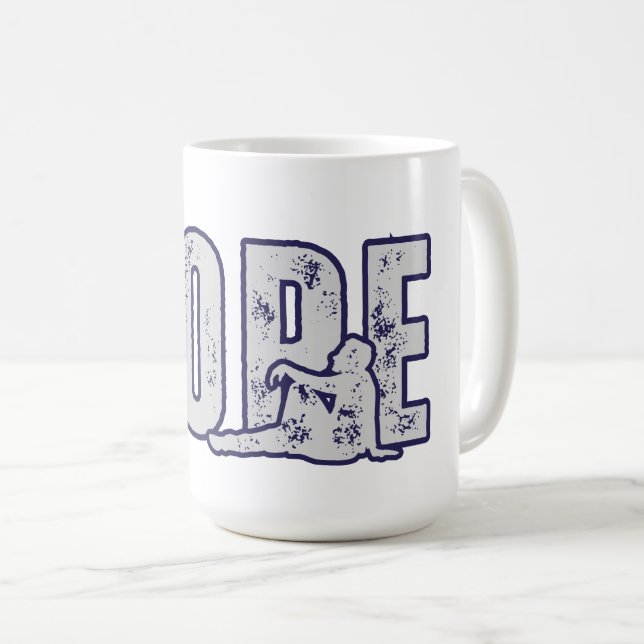 NOPE – Minimal Funny Mood Coffee Cup Kaffemugg (Framsida höger)