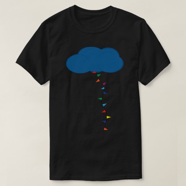 Nope Movie Cloud Sticker T Shirt (Design framsida)