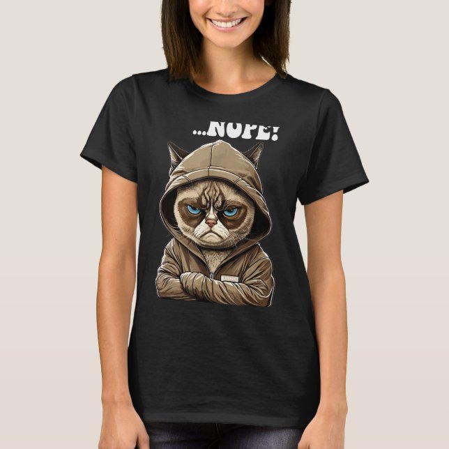 Nope! Nope - Employee Work Colleagues Teenager Cat T Shirt (Framsida)