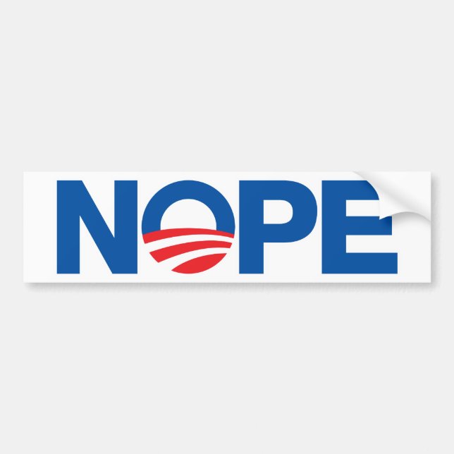 Nope Obama Bildekal (Framsidan)