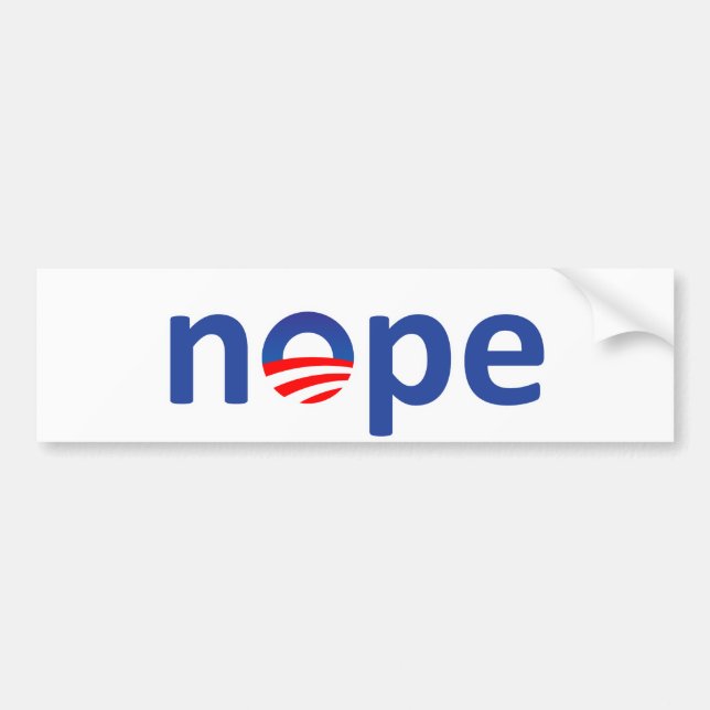 Nope Obama Bildekal (Framsidan)