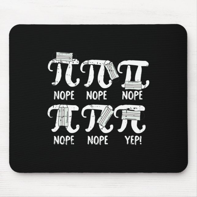 Nope Pi Day Funny Ansikte Mask Teacher Student Qua Musmatta (Framsidan)