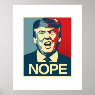 NOPE - Poster med antitrump - antitrump -