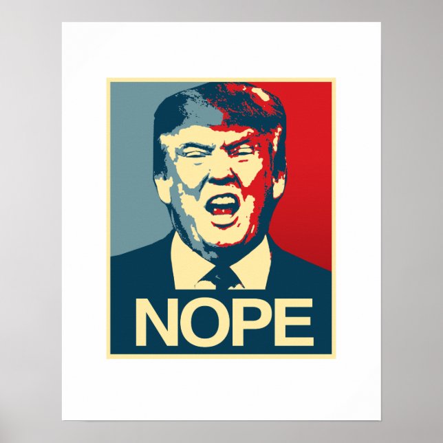 NOPE - Poster med antitrump - antitrump - (Framsidan)