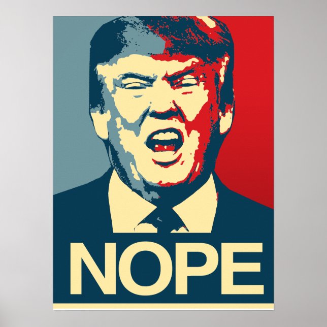 NOPE - Poster med antitrump - antitrump - (Framsidan)