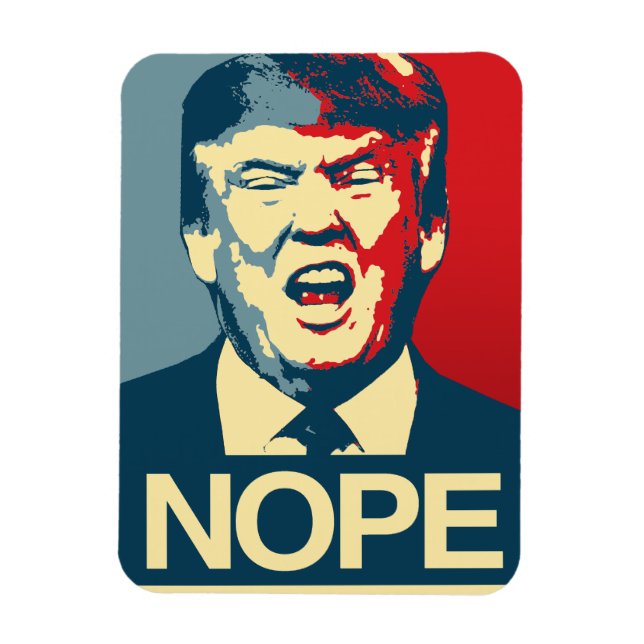 NOPE - Poster med antitrump - antitrump - Magnet (Vertikal)
