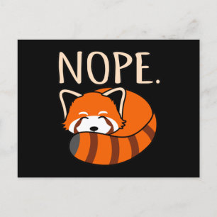 Nope Red Pandas Cute Pet Animal Panda Älskare Grap Vykort