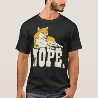 Nope Shiba Inu Cute Japp Pet Hund Akita Doge Me T Shirt