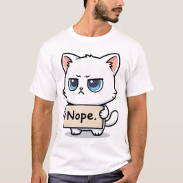 Nope Sign Cat T Shirt