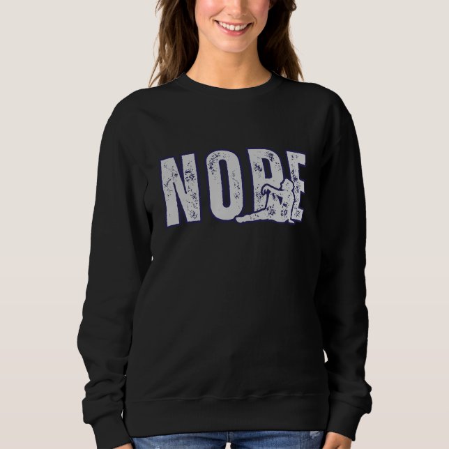 NOPE Sweatshirt – Minimal Funny Mood Pullover T Shirt (Framsida)