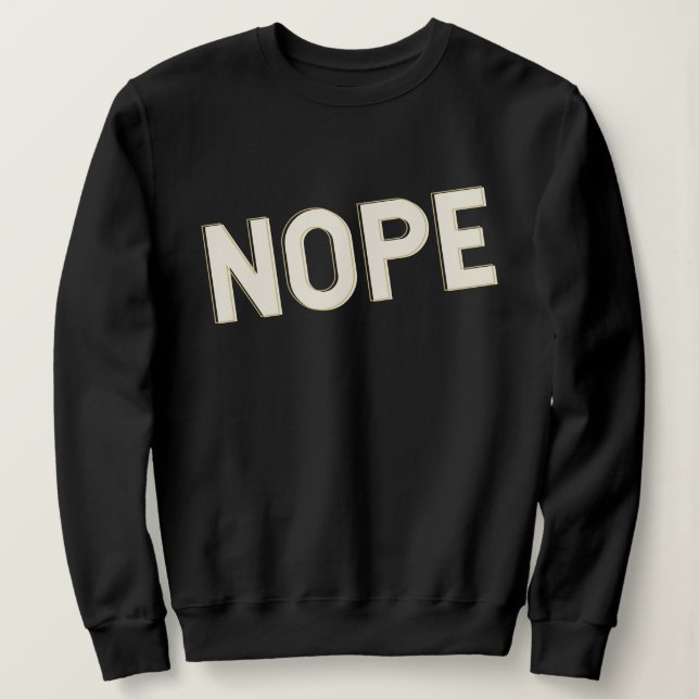 NOPE Typography Design Bold Lettering T Shirt (Design framsida)