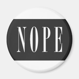 NOPE - vit svart ruta Magnet
