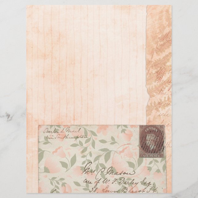 Noppig Persikorosa Scrapbookpapper (Framsida)