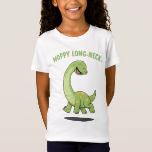 Noppy Långhals Glad Brachiosaurus Tecknad Dinosaur T Shirt