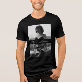 Nora Amour B&W T-Shirt, Vit Text T Shirt