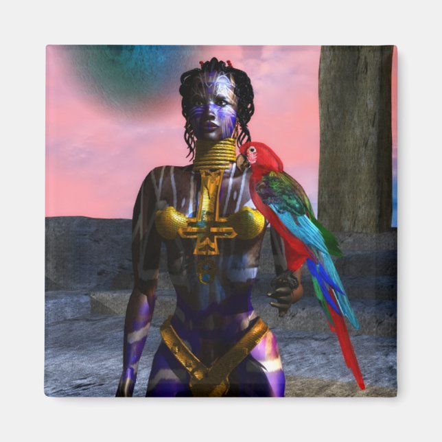 NORA CYBER WARRIOR MED MACAW MAGNET (Framsidan)