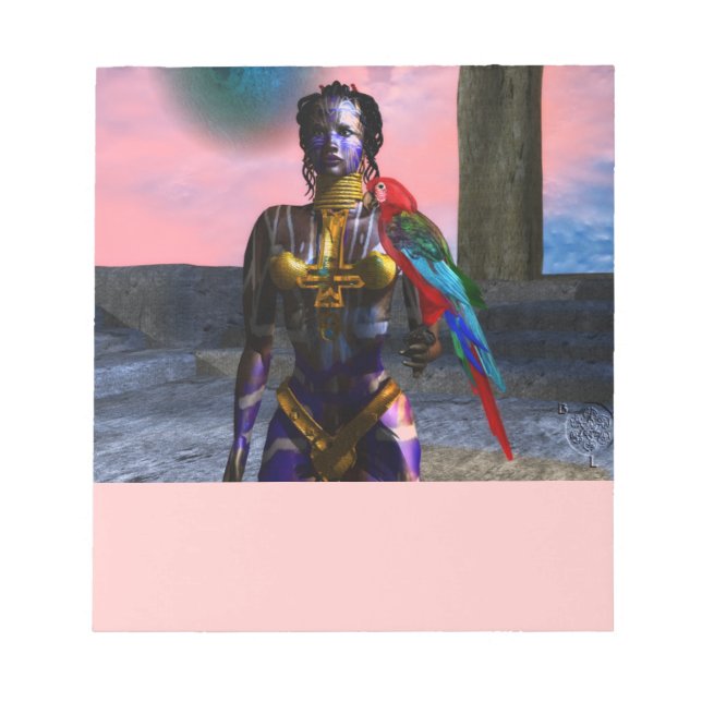 NORA CYBER WARRIOR OCH MACAW Science fiction Anteckningsblock (Framsida)