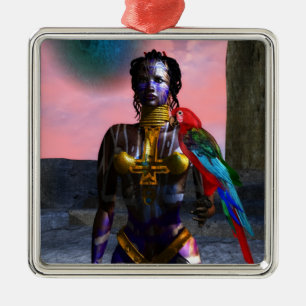 NORA CYBER WARRIOR OCH MACAW Science fiction Julgransprydnad Metall