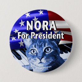 Nora För President Knapp I Blå #3