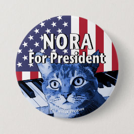 Nora För President Knapp I Blå #4
