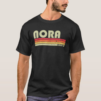 NORA Gift Namn Personlig Retro Vintage 80-tal 90-t T Shirt