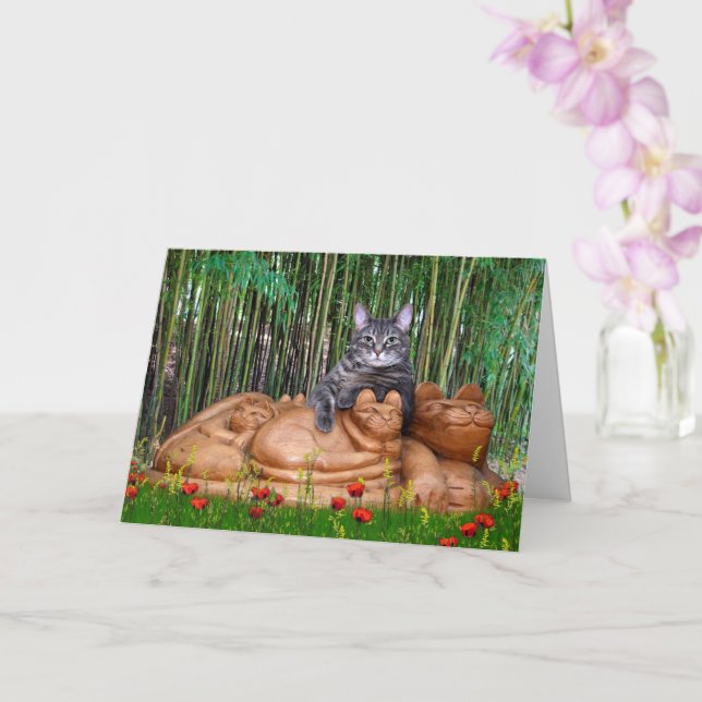 Nora Piano-katten - tomt mappat kort - Stil 008 (Orkide)