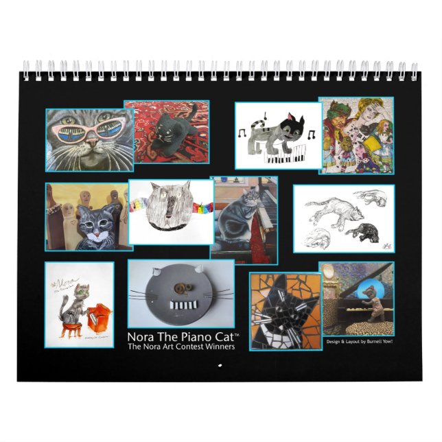 Nora Pianokatten: Art Tävling Kalender (Omslag)