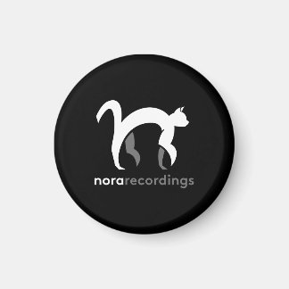 nora recordings logotyp fyrkant svart magnet