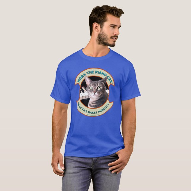 Nora The Piano Cat - T-Shirt (Hel framsida)