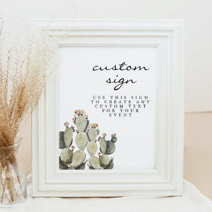 Norah - Bohemian Cactus Prickly Pear Anpassningsba Poster