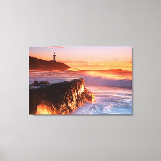 Norah Head Lighthouse | Soldiers Beach, Australien Canvastryck (Framsida)