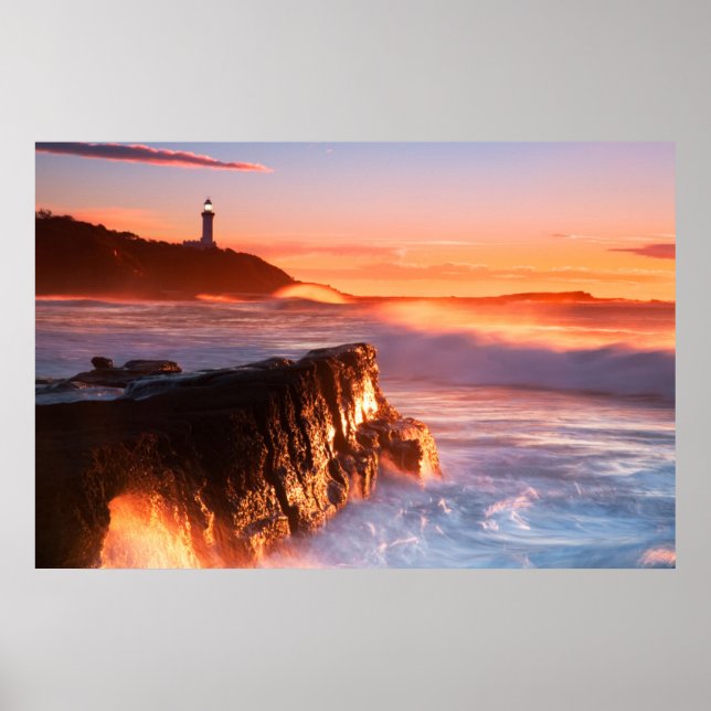 Norah Head Lighthouse | Soldiers Beach, Australien Poster (Framsidan)
