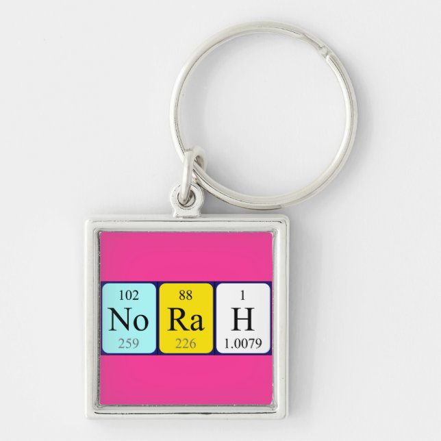 Norah Periodisk bord namn nyckelring (Framsidan)