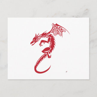 Norbert the Red Dragon Vykort
