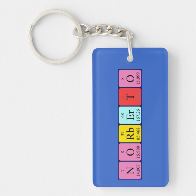 Norberto periodiskt bord namn nyckelring (Framsidan)