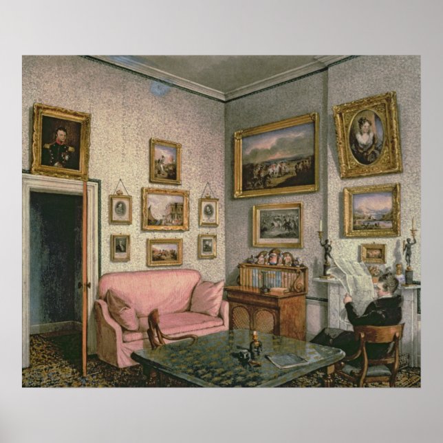 Norcliffes studie på Langton Hall, c.1837 Poster (Framsidan)