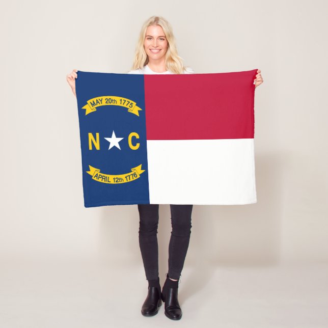 Nord-Carolina statsflagga Fleecefilt (På plats)