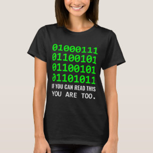 Nörd Dator Binär Kod Mjukvaruutvecklare T Shirt