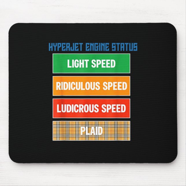 Nörd Geek Hyperjet Motorstatus Design Musmatta (Framsidan)
