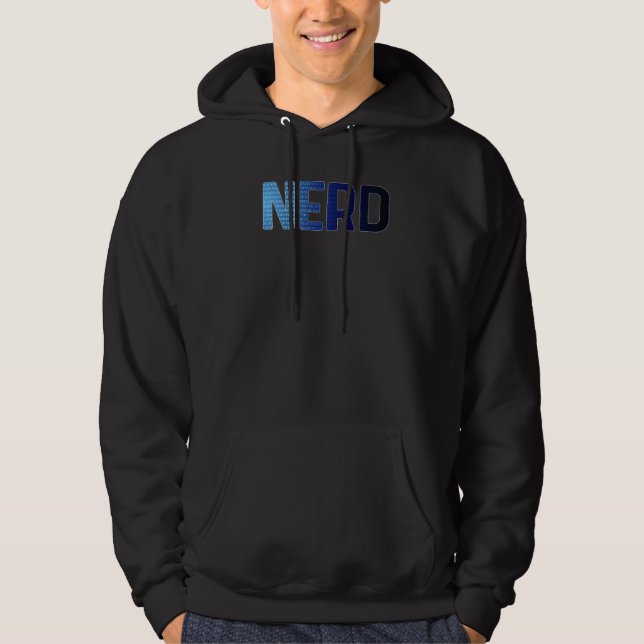Nörd IT Dataprogrammerare AI Smart Genial Hjärna Hoodie (Framsida)