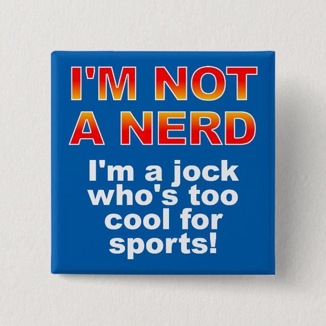 Nörd Jocke Rolig Knapp Märke Pin (Framsida)