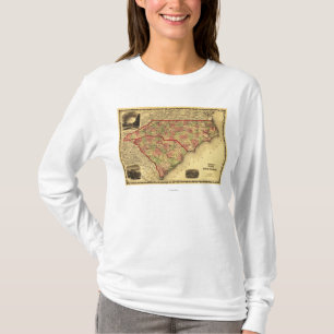 Nord och södra CarolinaPanoramic karta T-shirt