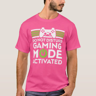 Nörd- och spelargamingläge aktiverat rolig vän t shirt